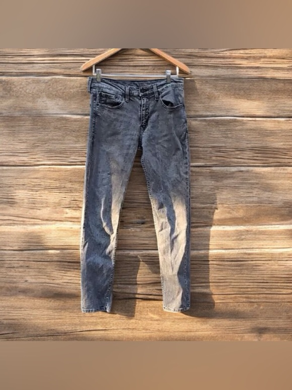 🧁Slim Fit Gray Washed Jeans